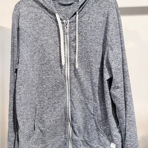 Vuori Performance Halo 2.0 Heather Gray Women's Zip-Up Hoodie medium EUC